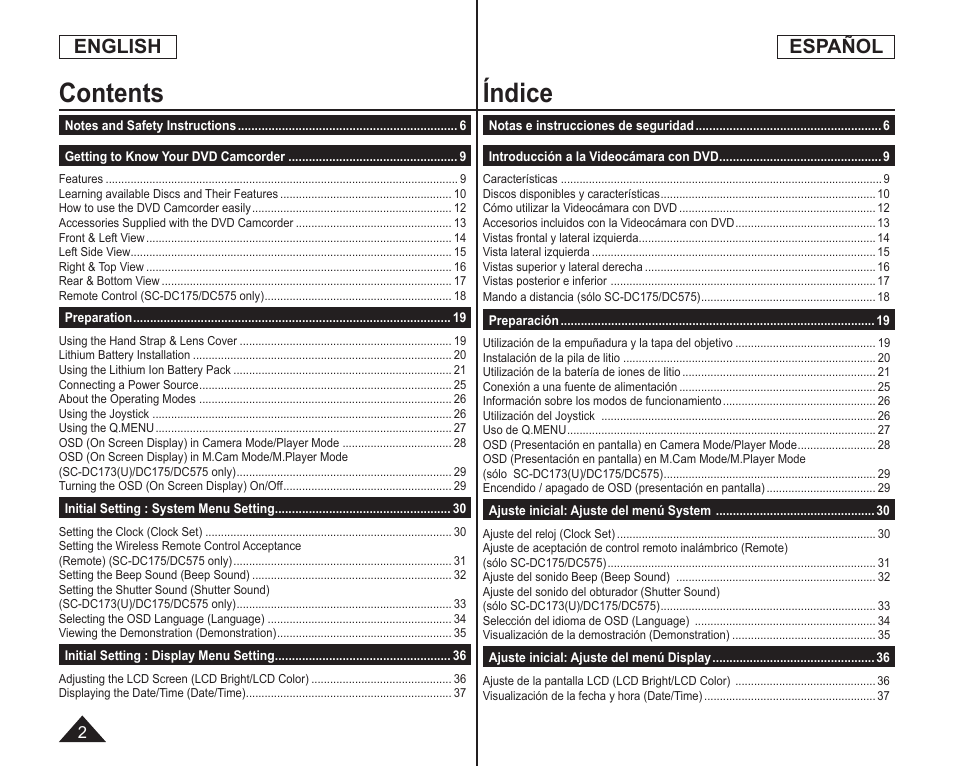 Samsung SC-DC173U-XAA User Manual | Page 2 / 128