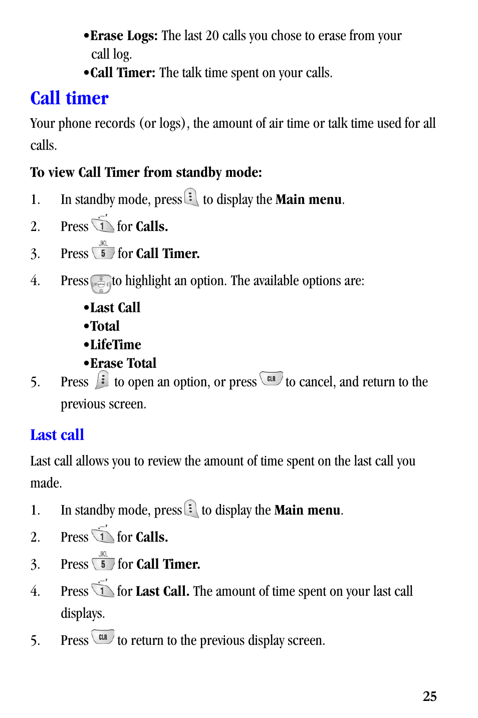 Call timer | Samsung SCH-A530ZSVXAR User Manual | Page 37 / 137