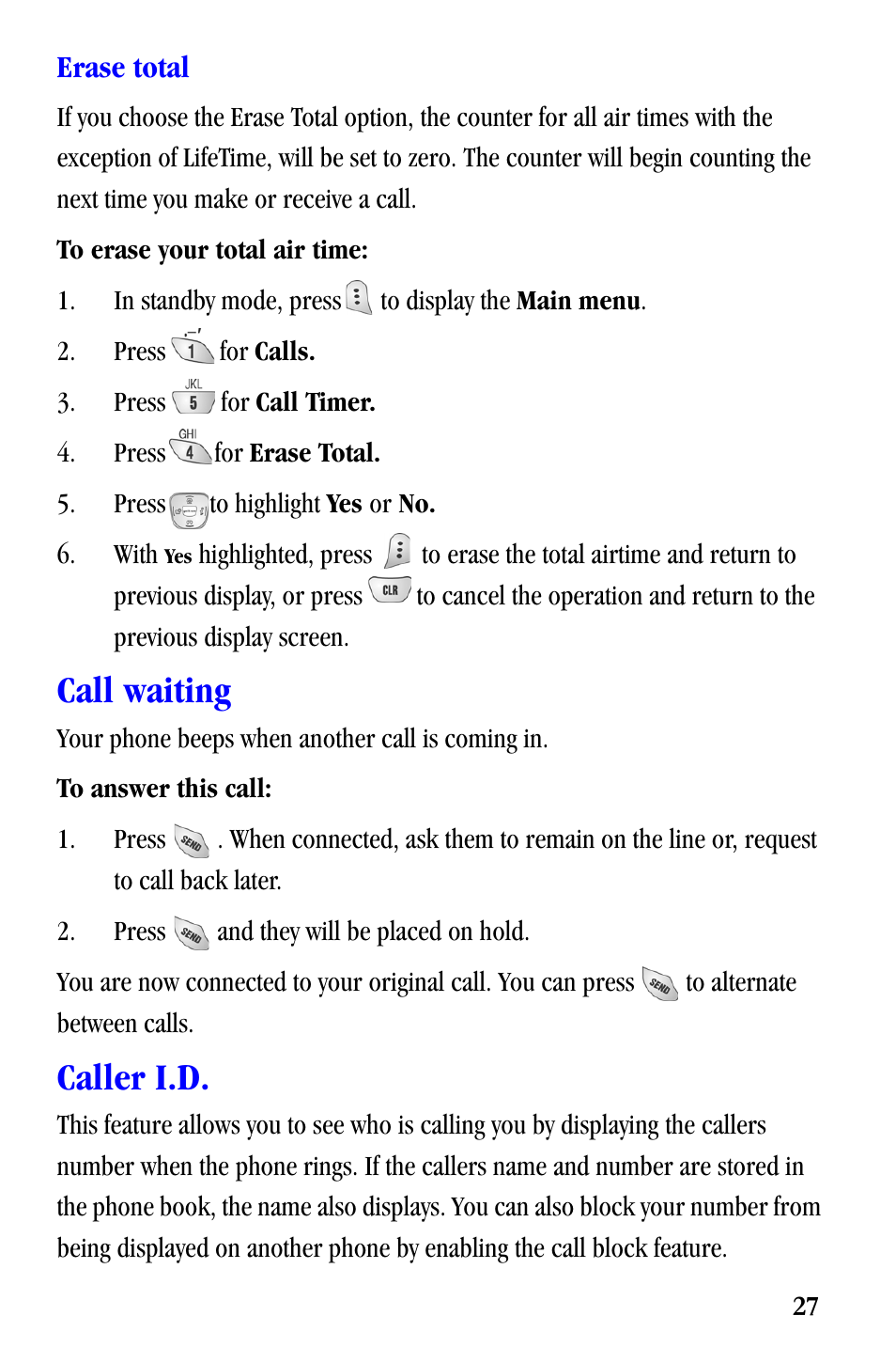 Call waiting, Caller i.d | Samsung SCH-A530ZSVXAR User Manual | Page 39 / 137