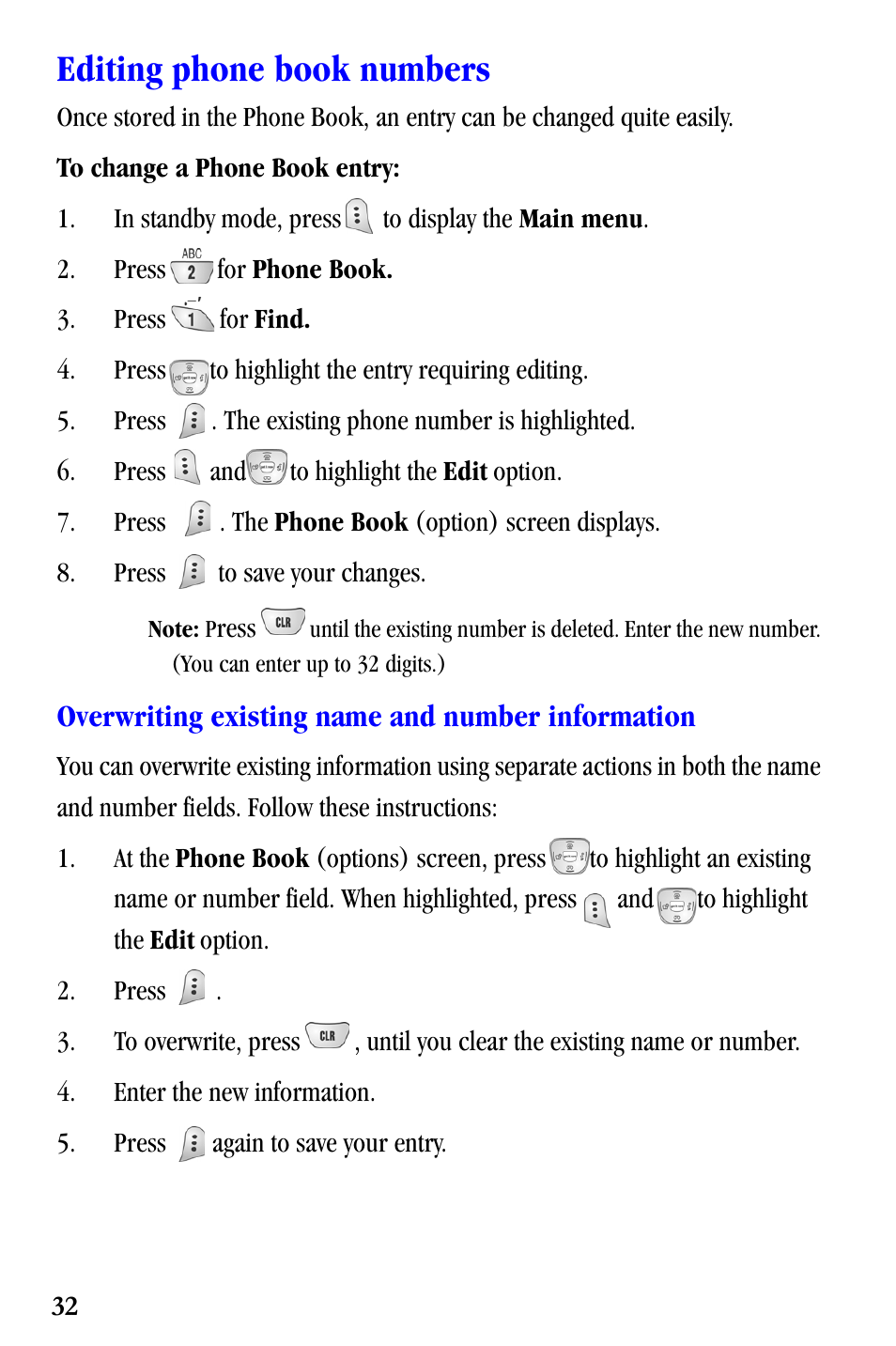 Editing phone book numbers | Samsung SCH-A530ZSVXAR User Manual | Page 44 / 137