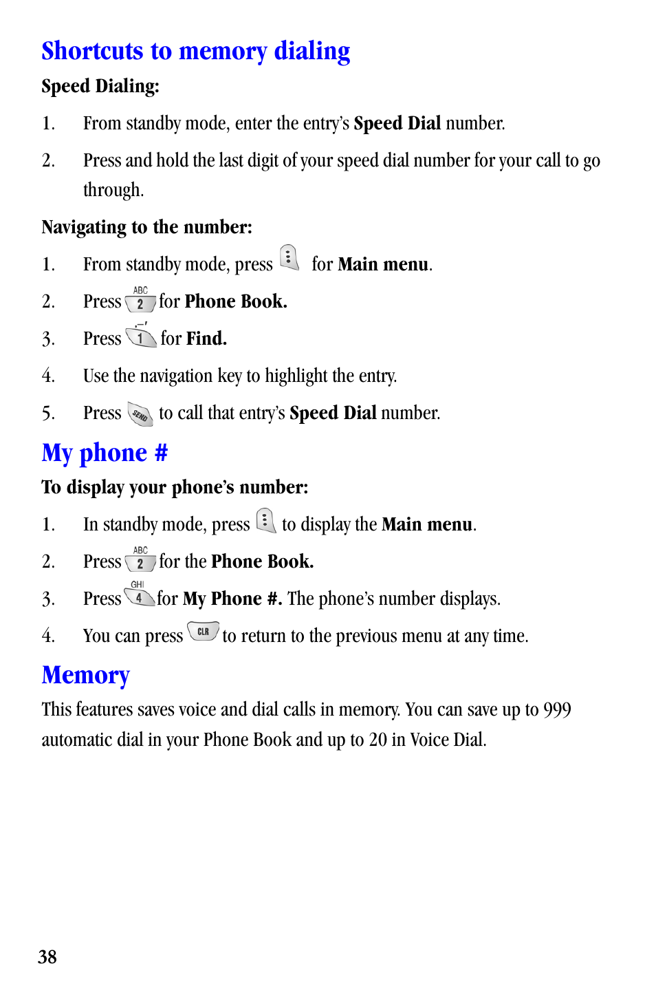 Shortcuts to memory dialing, My phone, Memory | Samsung SCH-A530ZSVXAR User Manual | Page 50 / 137