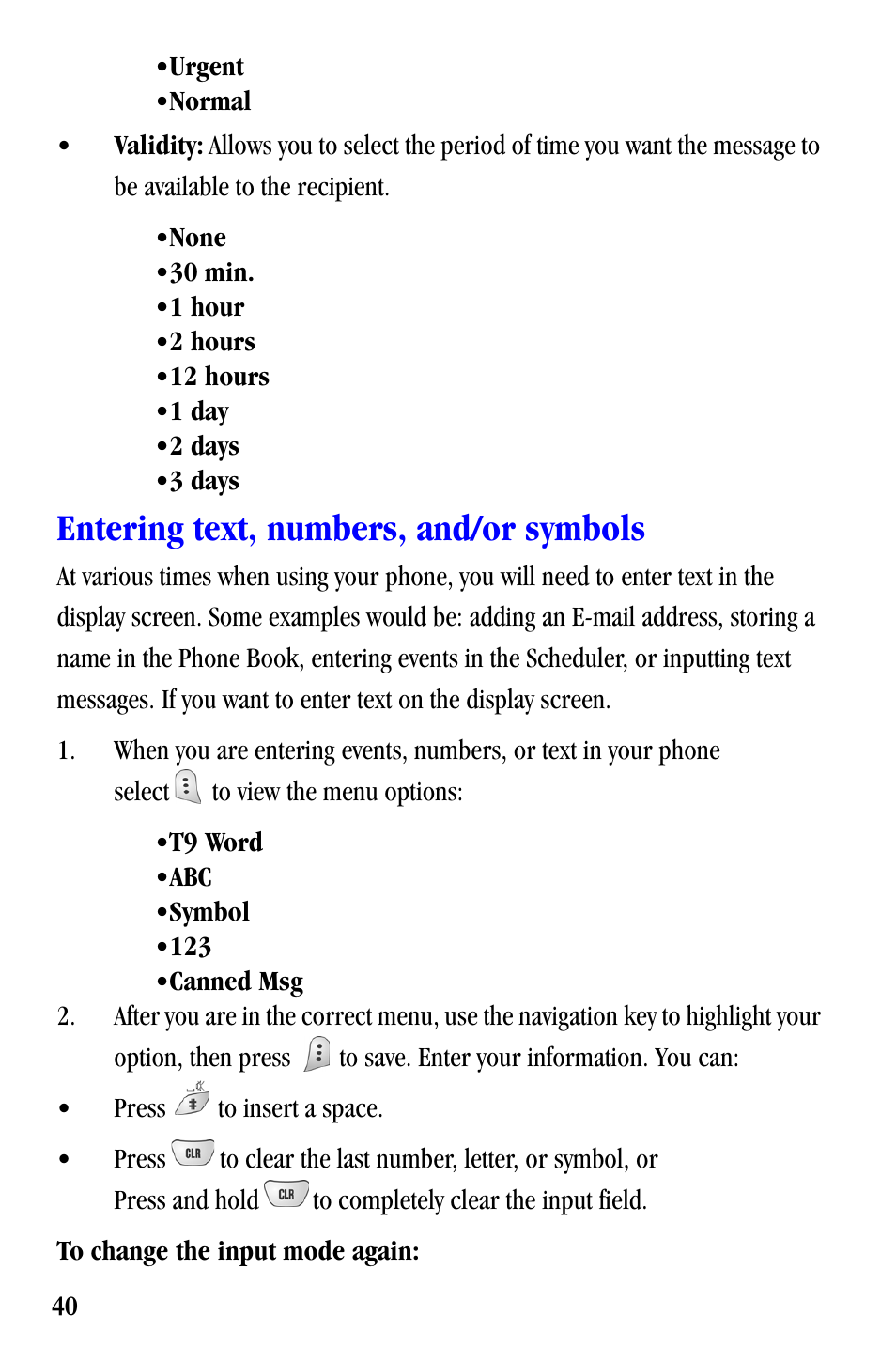 Entering text, numbers, and/or symbols | Samsung SCH-A530ZSVXAR User Manual | Page 52 / 137