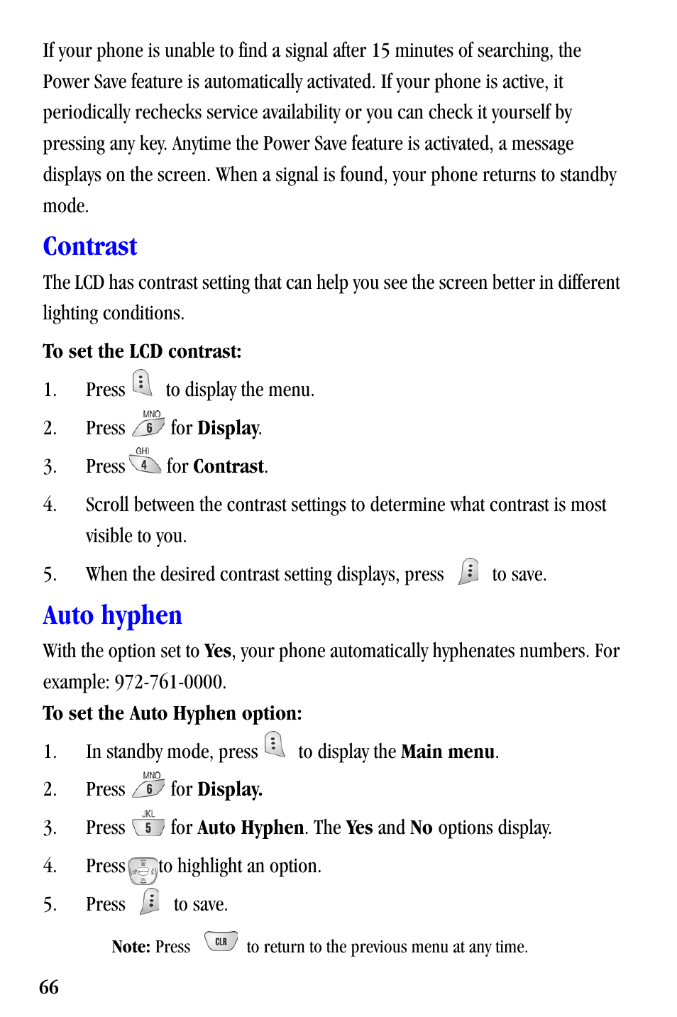 Contrast, Auto hyphen | Samsung SCH-A530ZSVXAR User Manual | Page 78 / 137