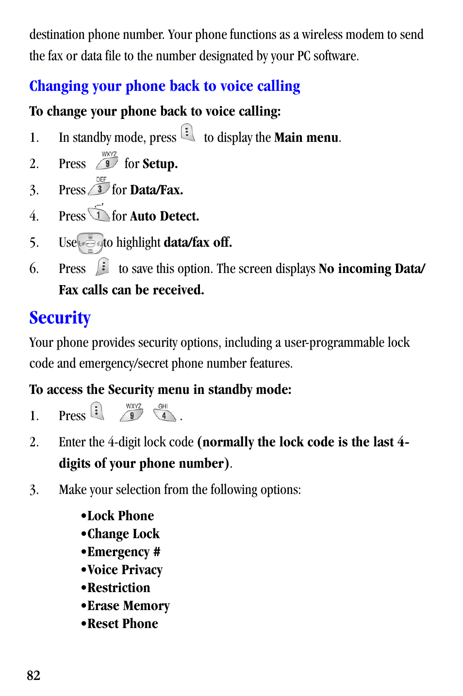 Security | Samsung SCH-A530ZSVXAR User Manual | Page 94 / 137