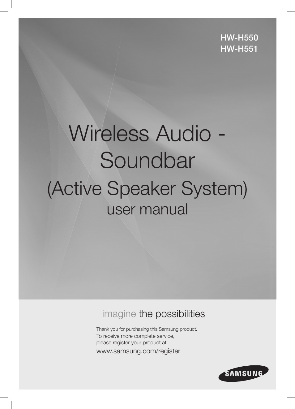 Samsung HW-H550-ZA User Manual | 26 pages