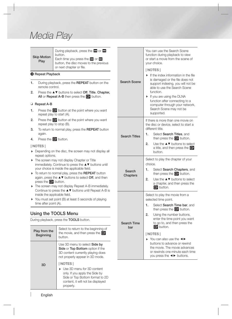 Media play, Using the tools menu | Samsung HT-F5500W-ZA User Manual | Page 32 / 58