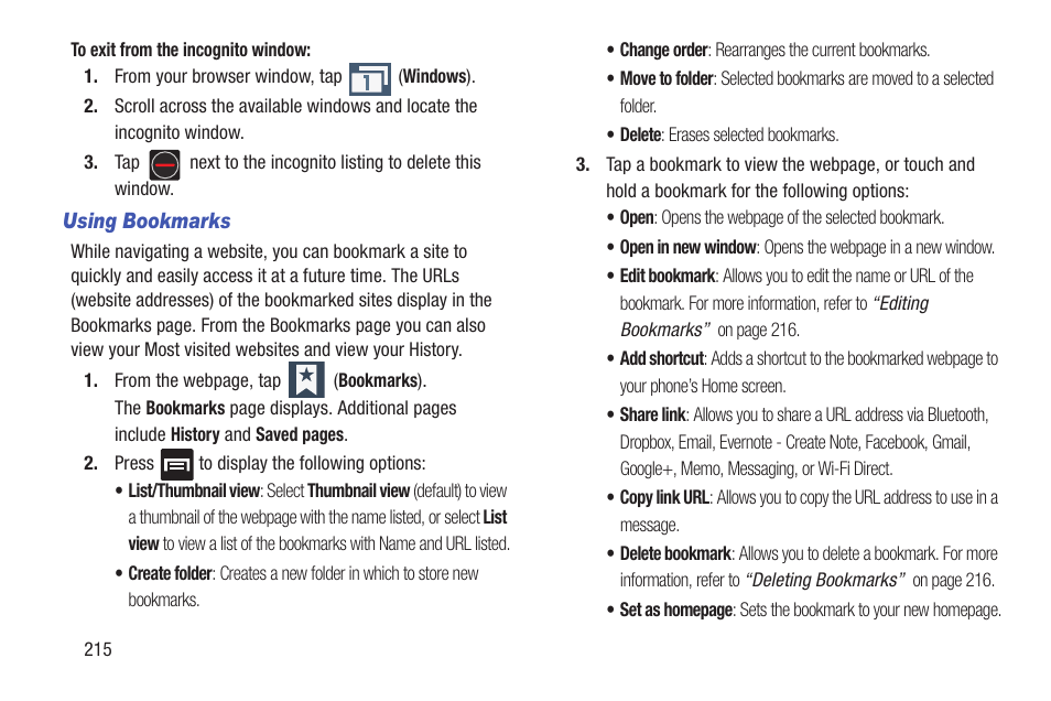 Samsung SGH-T699DABTMB User Manual | Page 220 / 353