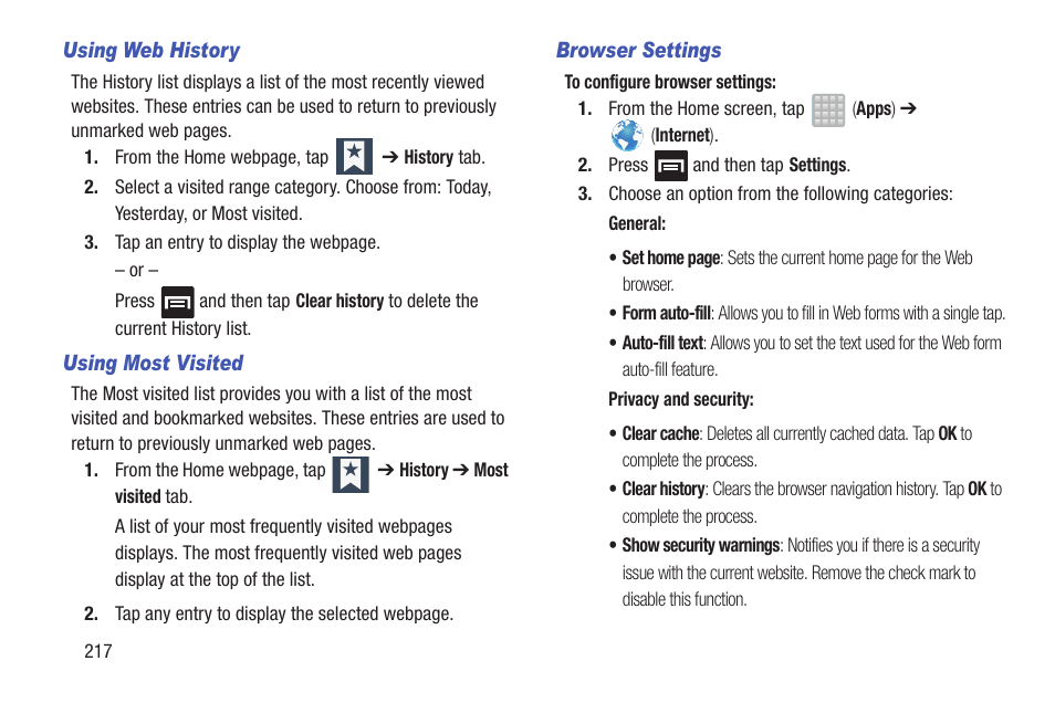 Samsung SGH-T699DABTMB User Manual | Page 222 / 353