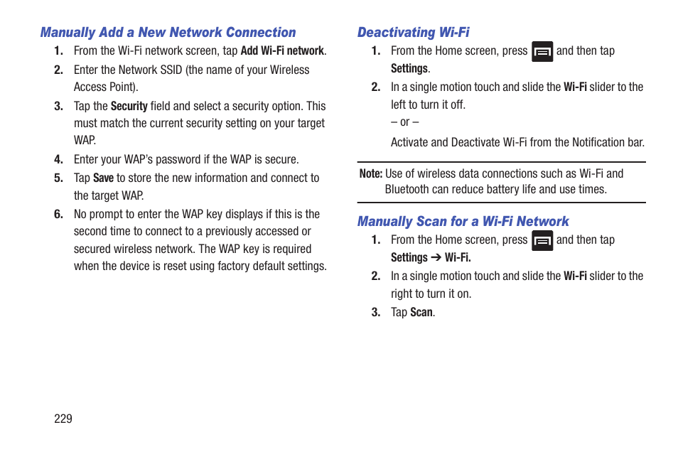 Samsung SGH-T699DABTMB User Manual | Page 234 / 353