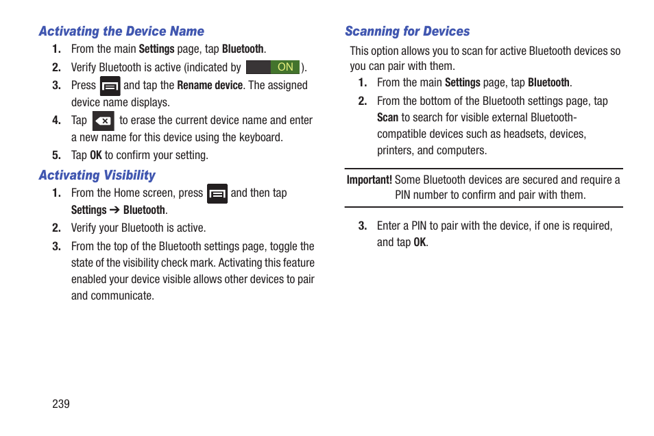 Samsung SGH-T699DABTMB User Manual | Page 244 / 353