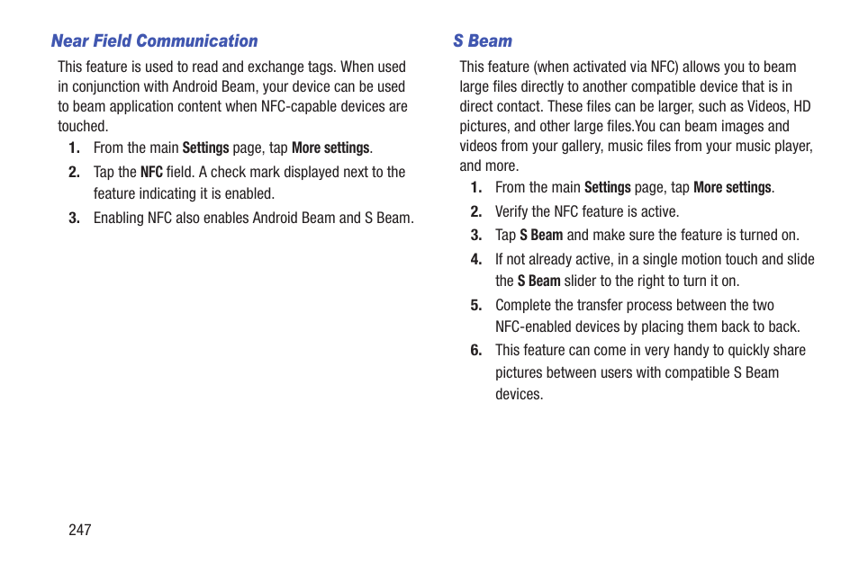 Samsung SGH-T699DABTMB User Manual | Page 252 / 353