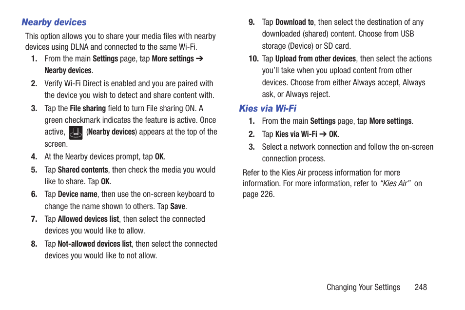 Samsung SGH-T699DABTMB User Manual | Page 253 / 353