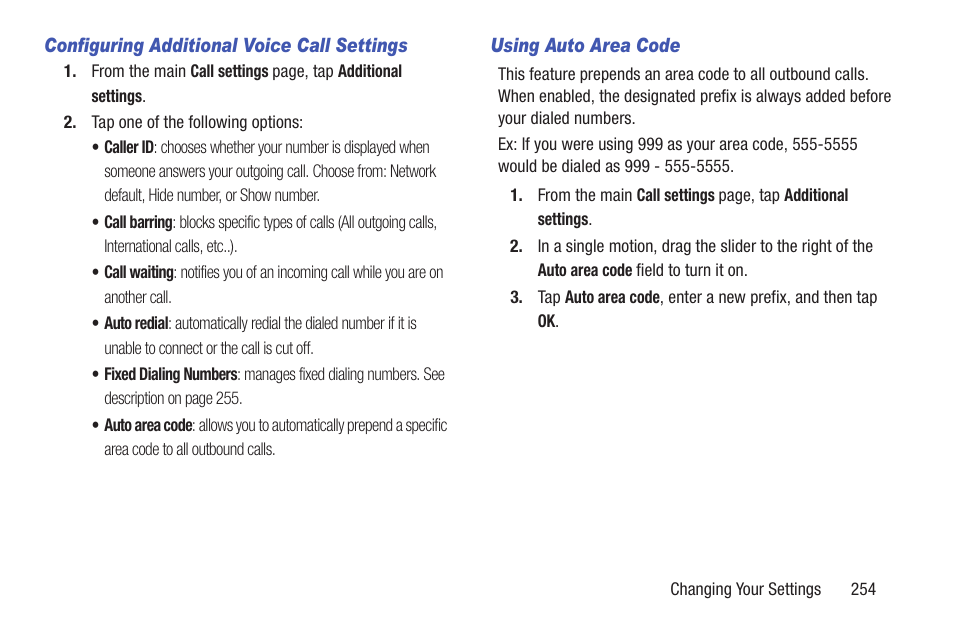 For more information, refer to “configuring | Samsung SGH-T699DABTMB User Manual | Page 259 / 353