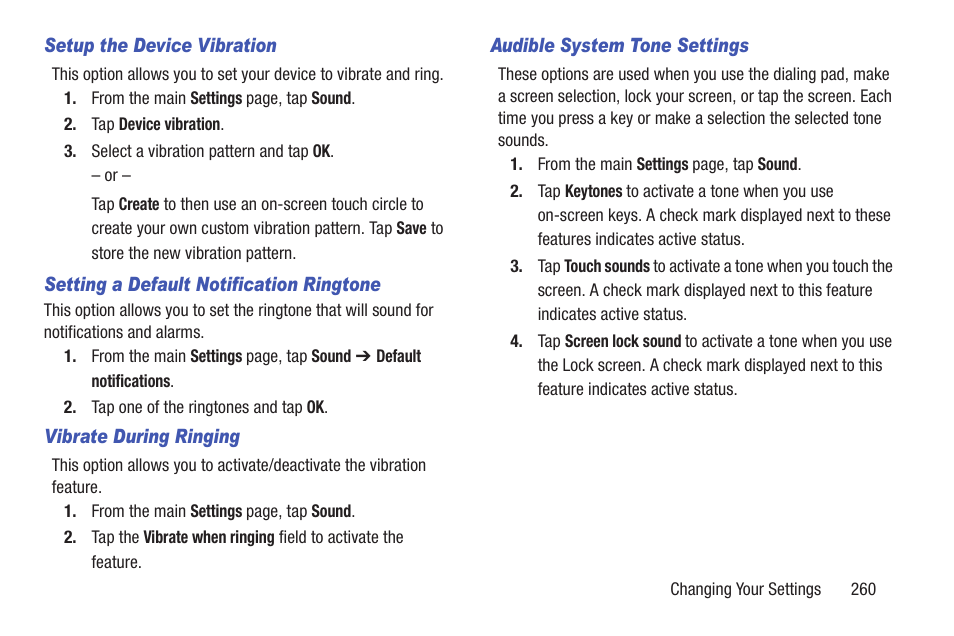 Samsung SGH-T699DABTMB User Manual | Page 265 / 353