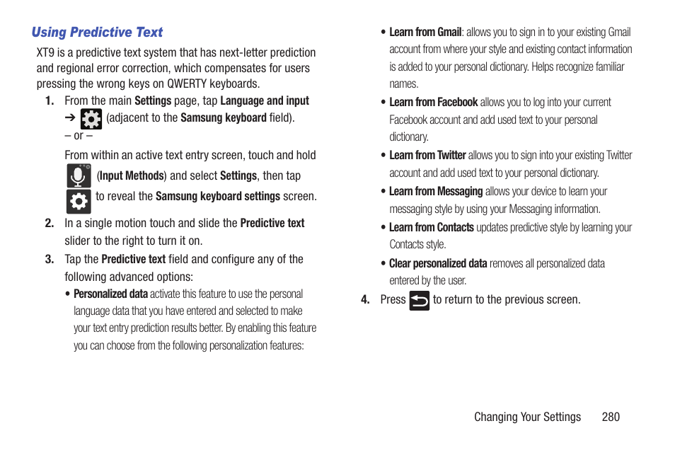 Samsung SGH-T699DABTMB User Manual | Page 285 / 353