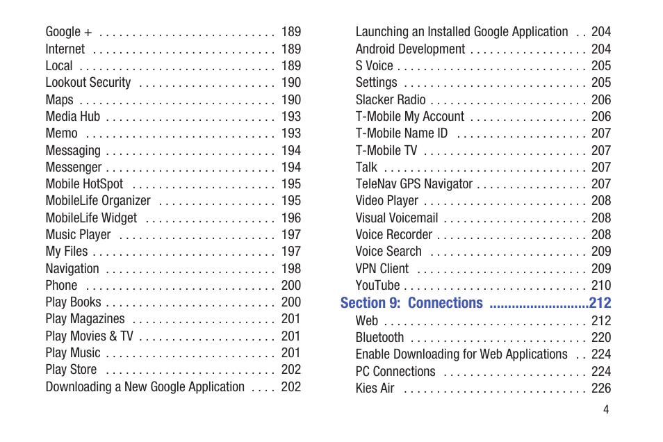 Samsung SGH-T699DABTMB User Manual | Page 9 / 353