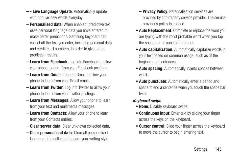 Samsung SCH-I435ZKAXAR User Manual | Page 149 / 170