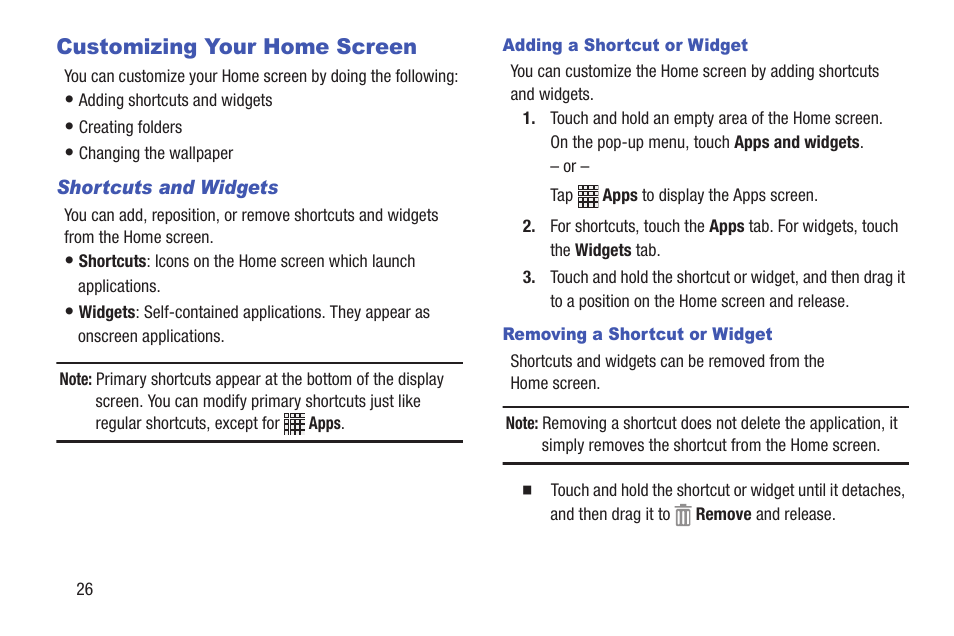 Customizing your home screen | Samsung SCH-I435ZKAXAR User Manual | Page 32 / 170