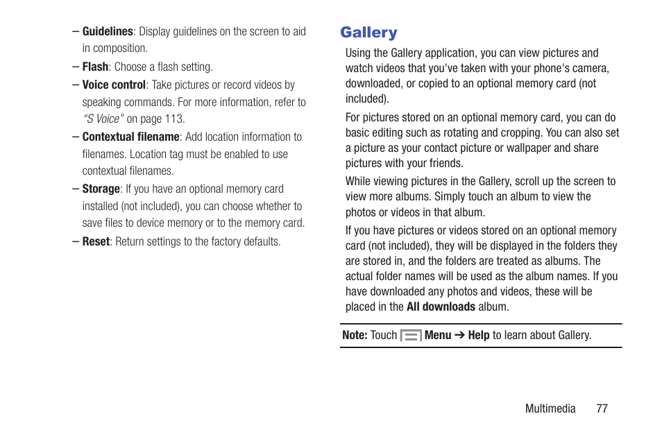 Gallery | Samsung SCH-I435ZKAXAR User Manual | Page 83 / 170