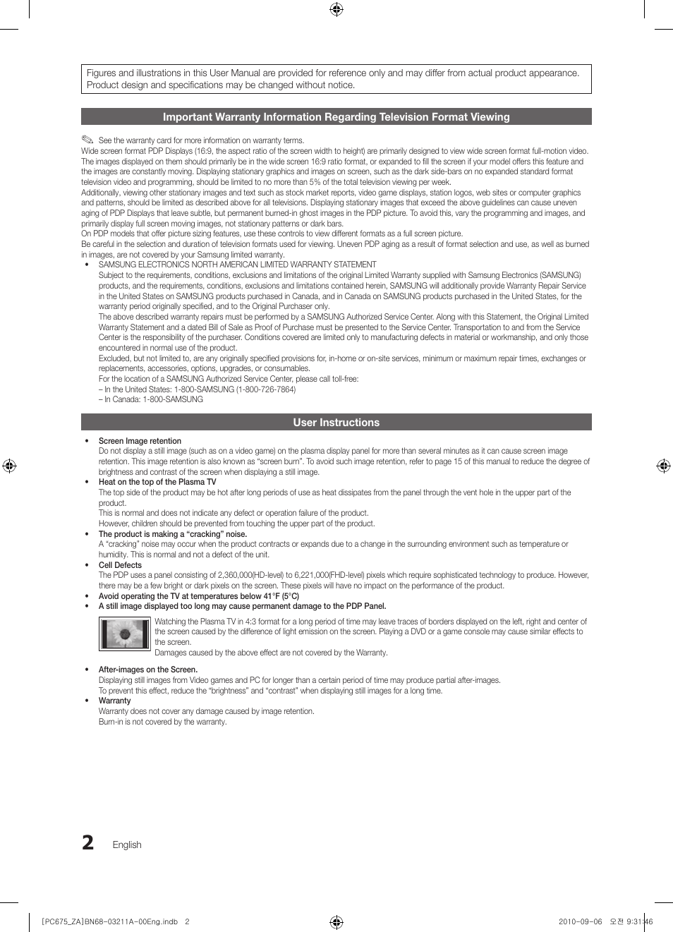 Samsung PN50C675G6FXZA User Manual | Page 2 / 55