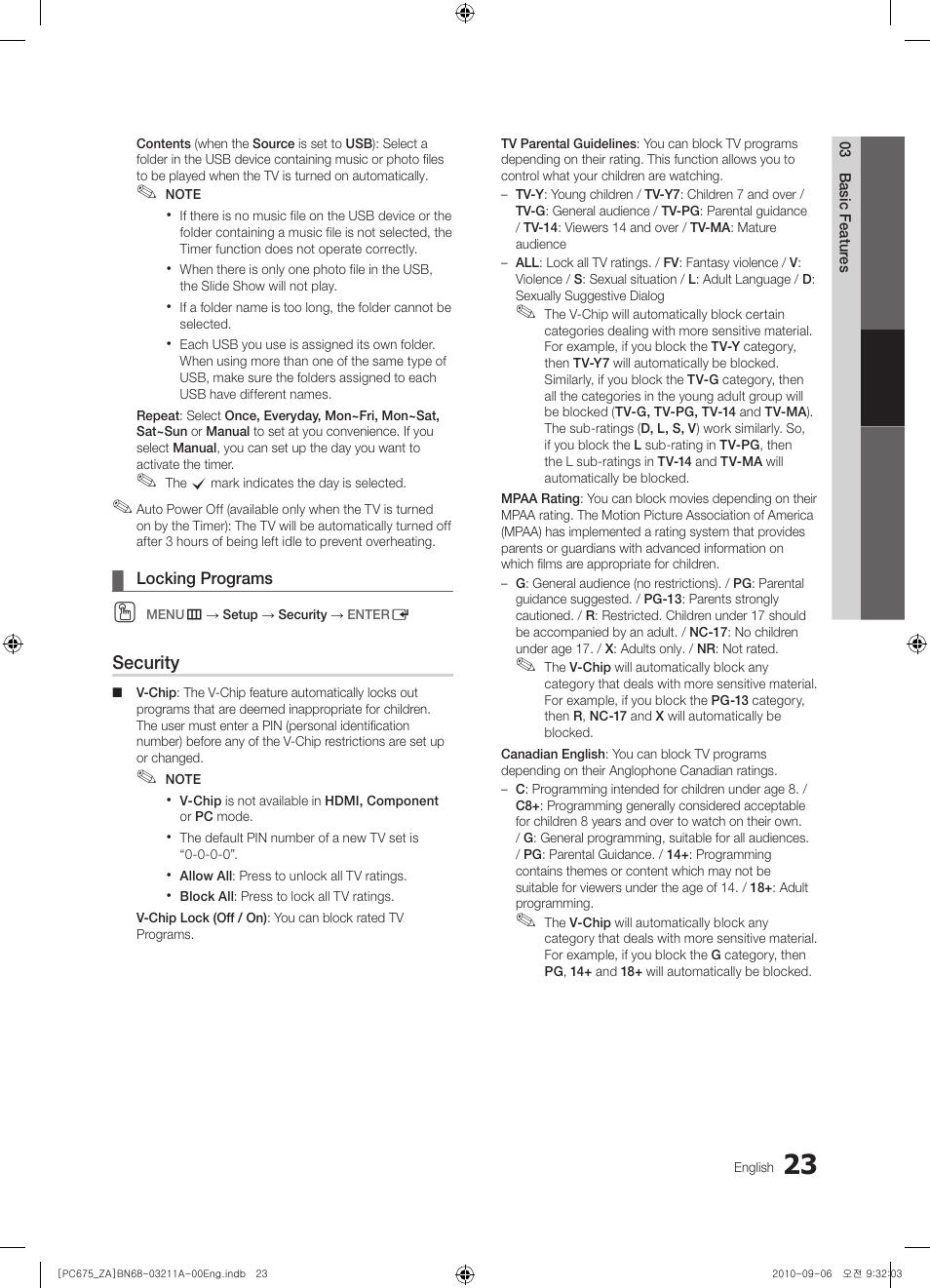 Samsung PN50C675G6FXZA User Manual | Page 23 / 55