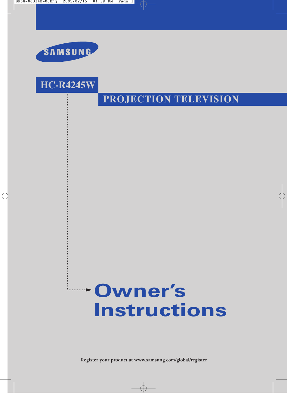 Samsung HCR4245WX-XAA User Manual | 80 pages