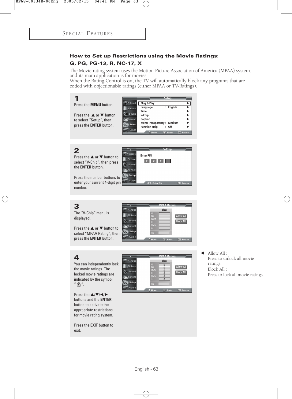 Samsung HCR4245WX-XAA User Manual | Page 63 / 80