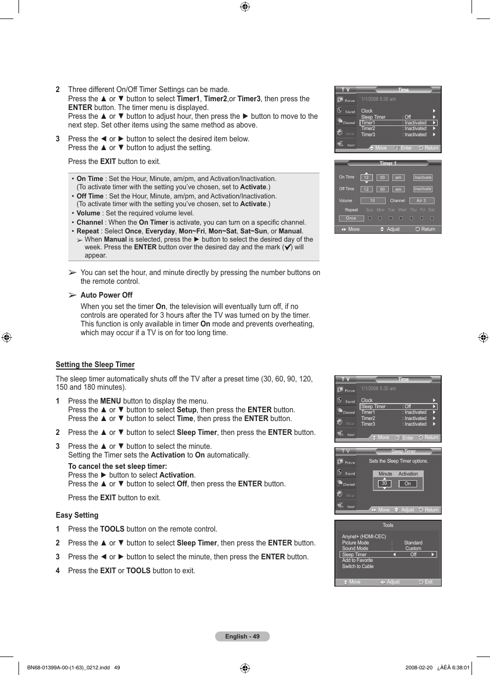 Samsung PN42A450P1DXZA User Manual | Page 49 / 75