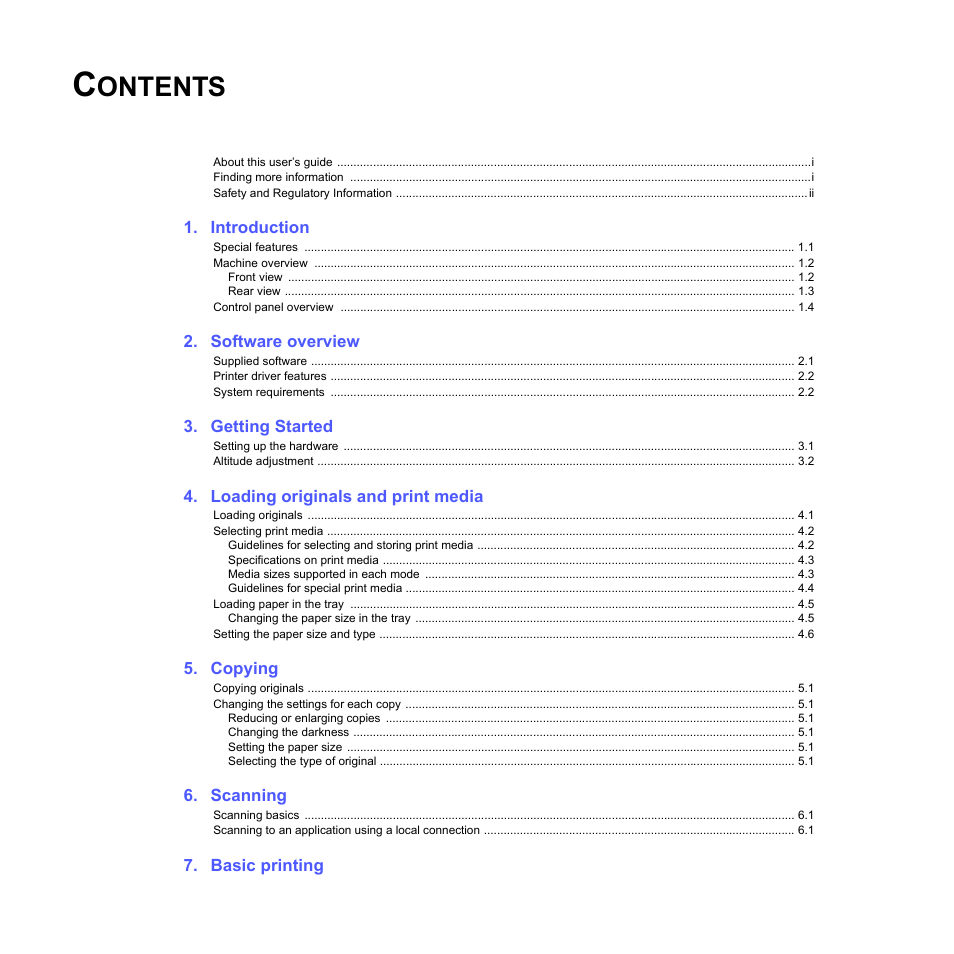 Samsung SCX-4500-XAA User Manual | Page 5 / 94