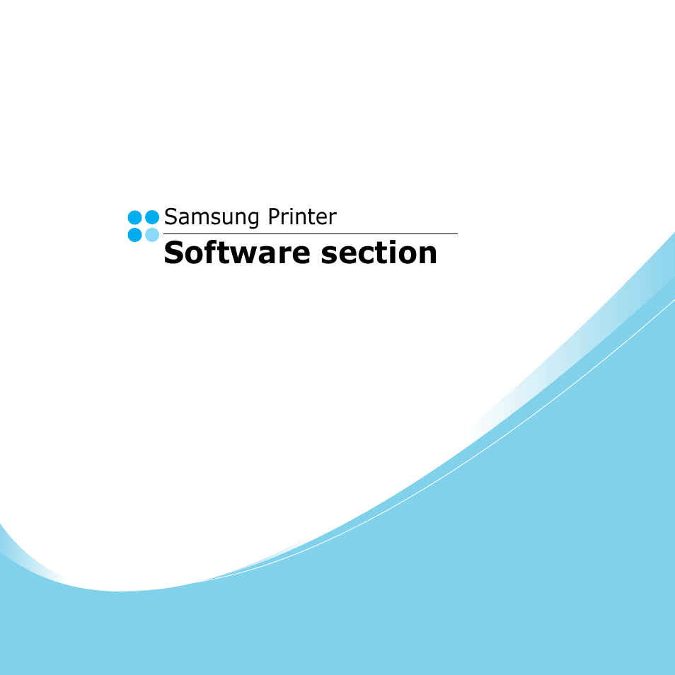 Software section | Samsung SCX-4500-XAA User Manual | Page 57 / 94