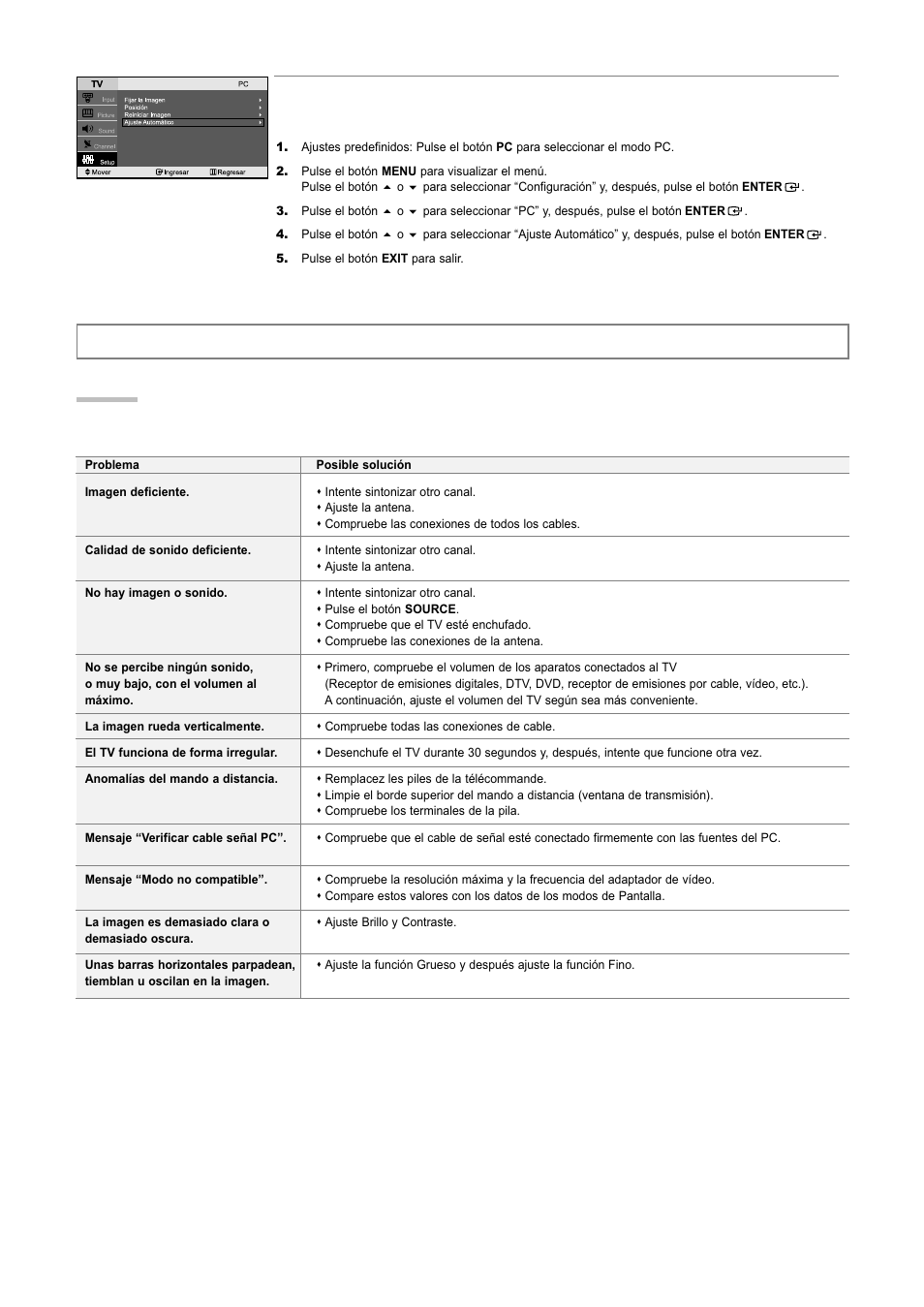 Solución de problemas, Identificación de problemas | Samsung LNR3255WX-XAA User Manual | Page 61 / 62