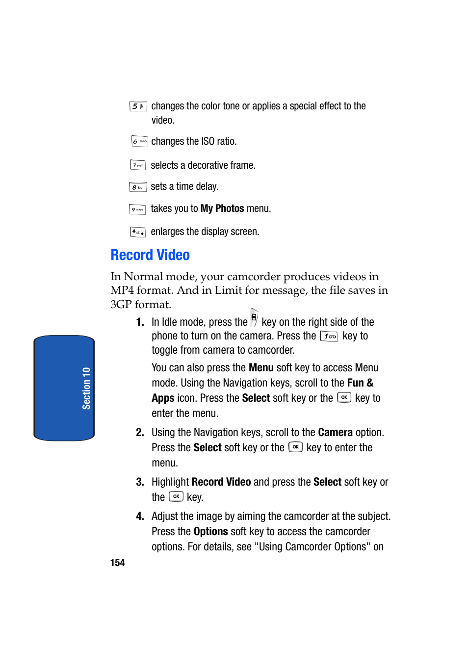 Record video | Samsung SGH-T619SSBTMB User Manual | Page 158 / 212