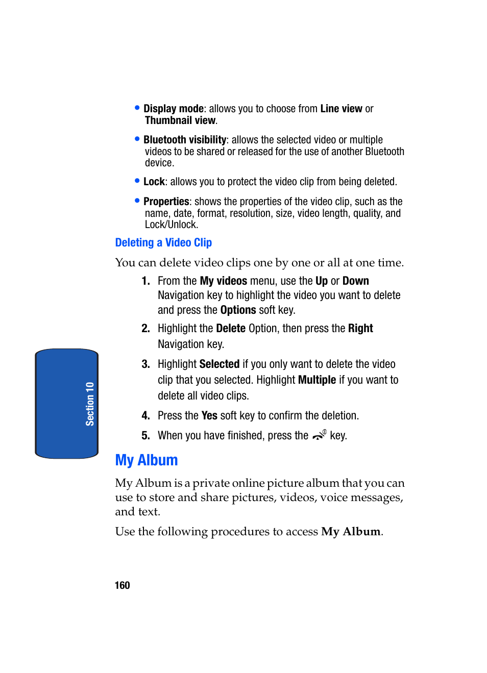 My album | Samsung SGH-T619SSBTMB User Manual | Page 164 / 212