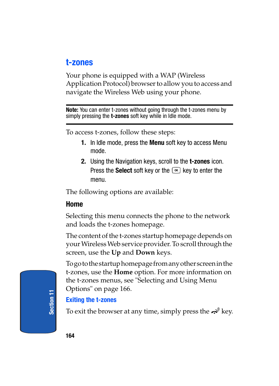 T-zones | Samsung SGH-T619SSBTMB User Manual | Page 168 / 212