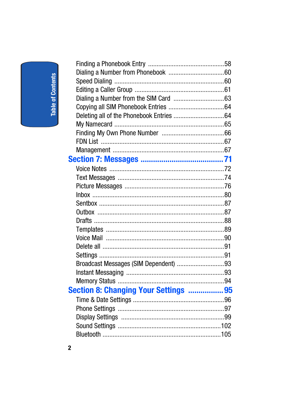 Samsung SGH-T619SSBTMB User Manual | Page 6 / 212
