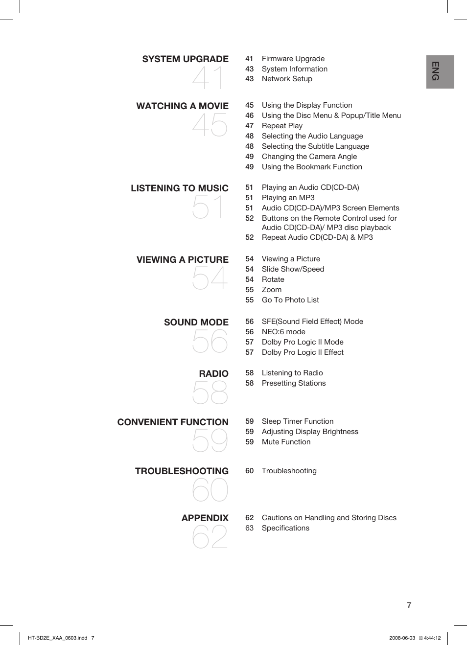 Samsung HT-BD2ET-XAA User Manual | Page 7 / 66