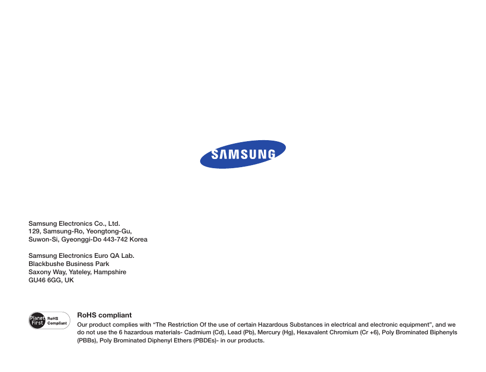 Samsung HMX-F90BN-XAA User Manual | Page 110 / 110