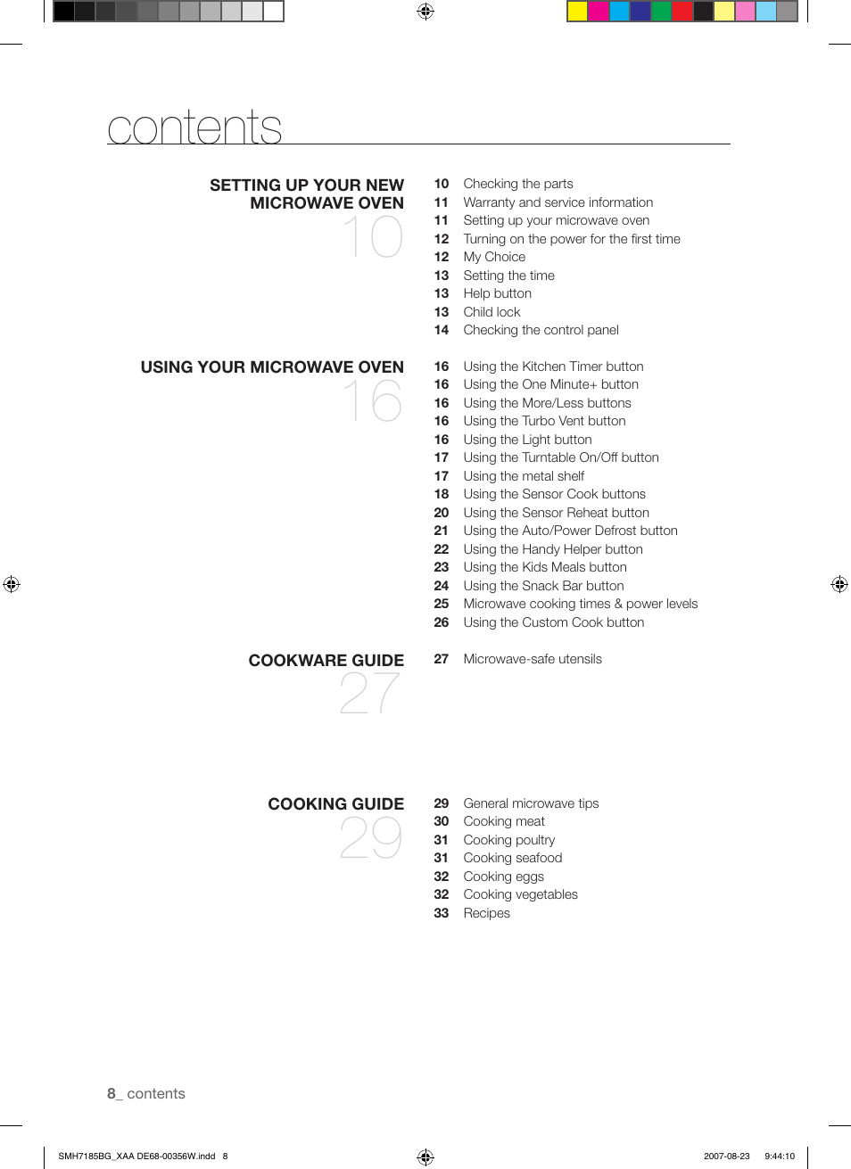 Samsung SMH7185BG-XAA User Manual | Page 8 / 44