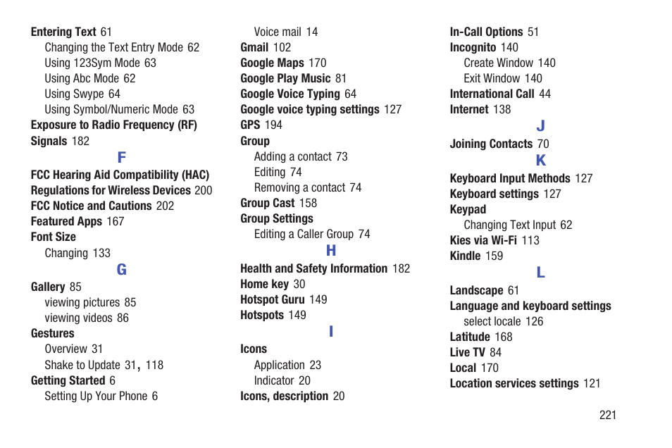 Samsung SGH-I547ZKAATT User Manual | Page 227 / 230