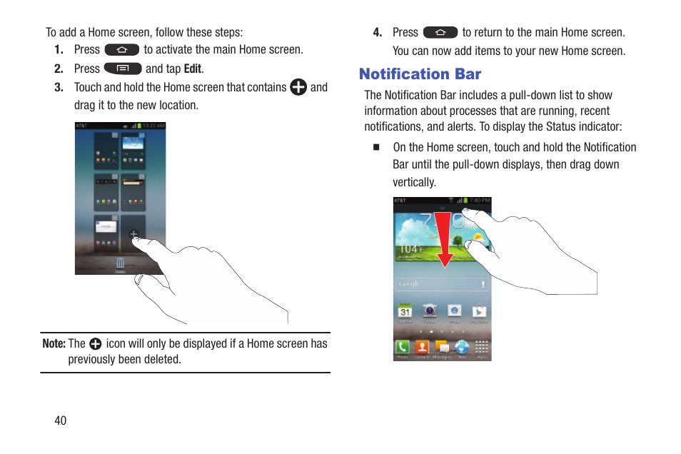 Notification bar | Samsung SGH-I547ZKAATT User Manual | Page 46 / 230