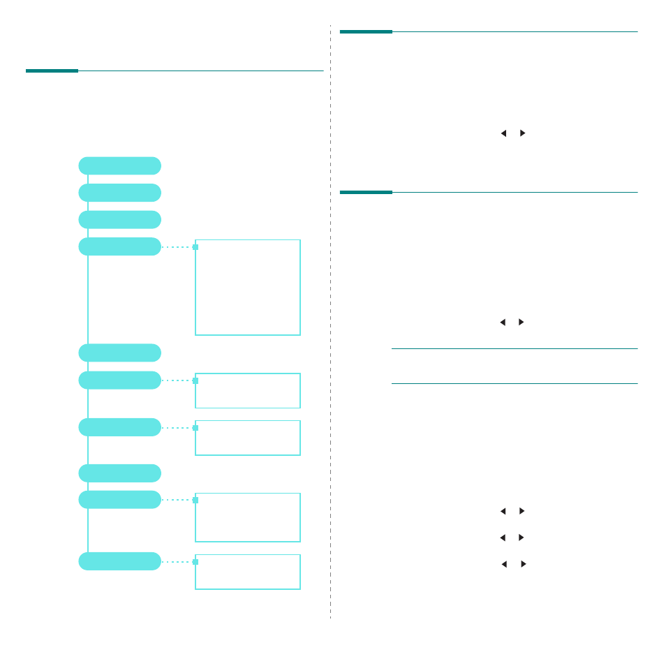 Setting up the machine system, Overview of control panel menus, Changing the display language | Using the save modes, Toner save mode, Power save mode | Samsung SCX-4200-XAA User Manual | Page 19 / 93