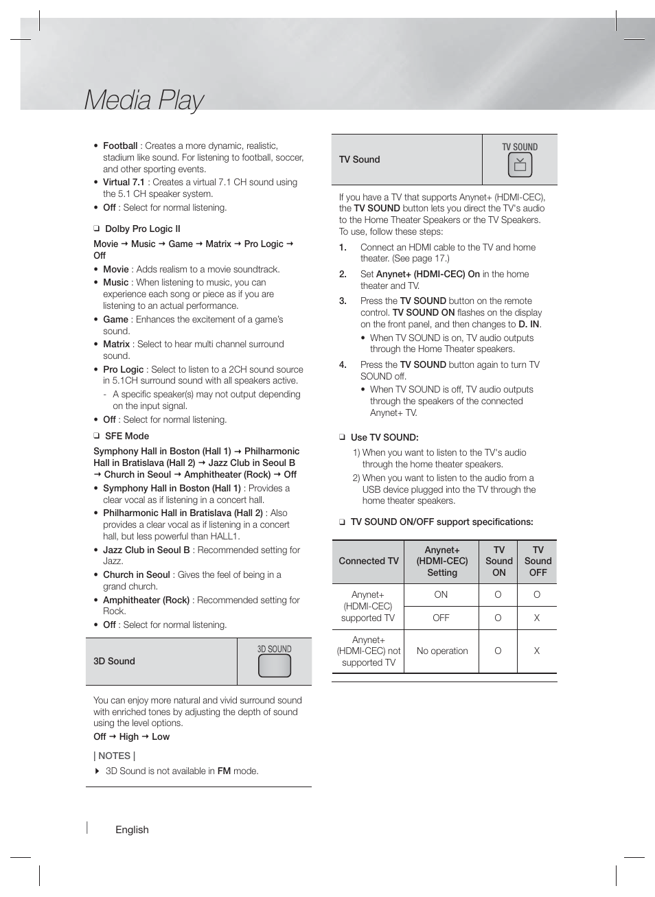 Media play | Samsung HT-F6500W-ZA User Manual | Page 40 / 58