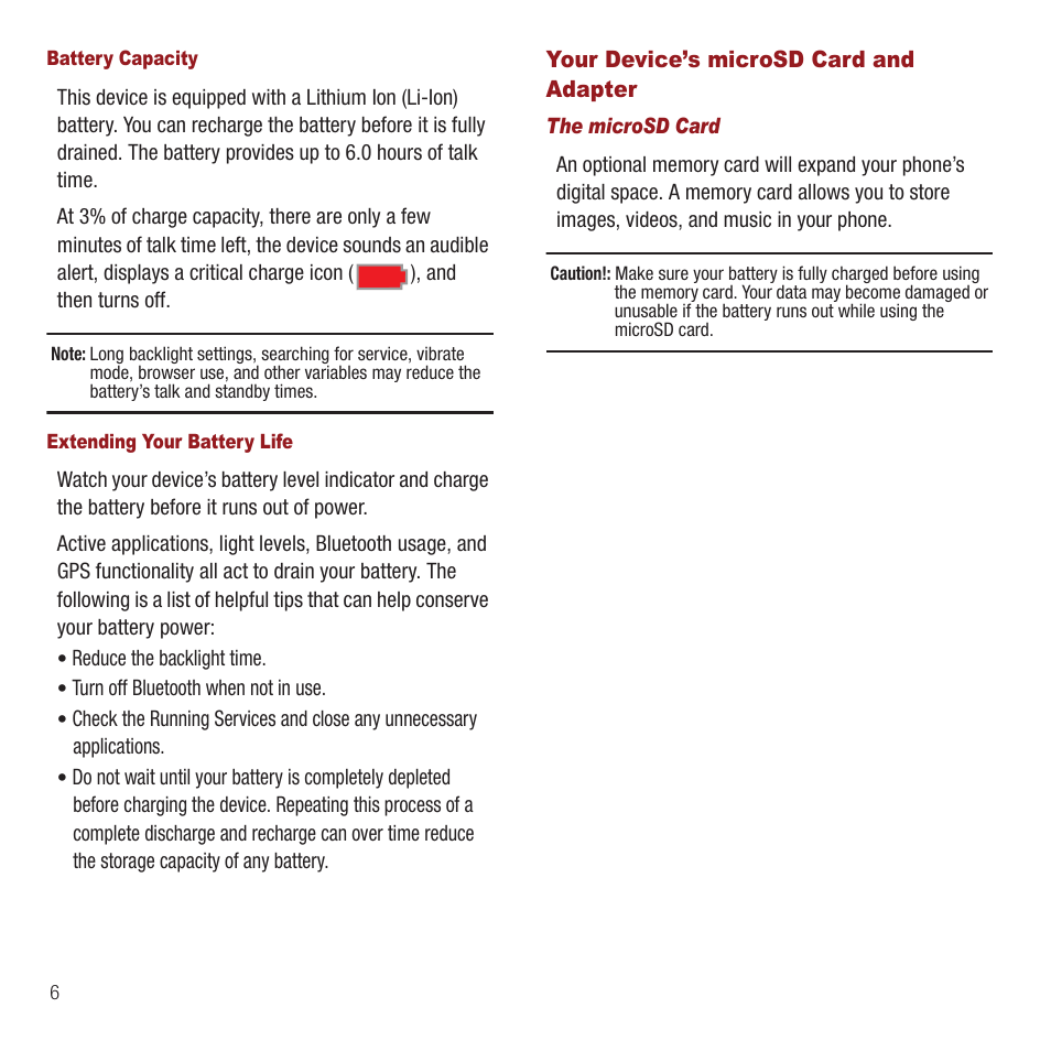 Your device’s microsd card and adapter | Samsung SPH-M575ZKAVMU User Manual | Page 10 / 113