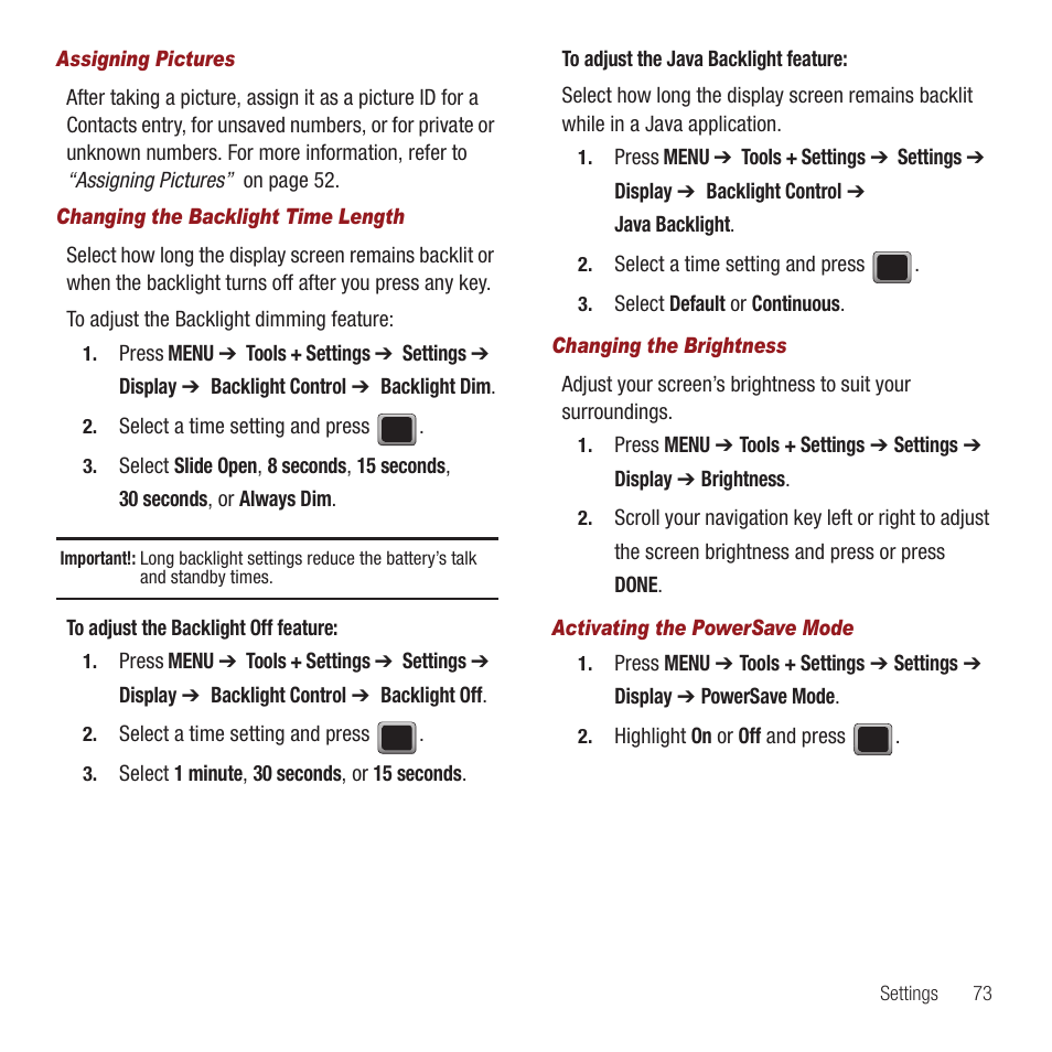 Samsung SPH-M575ZKAVMU User Manual | Page 77 / 113