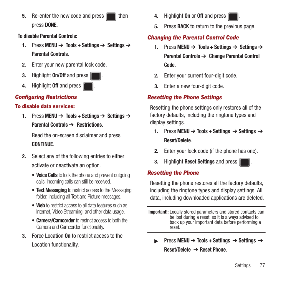 Samsung SPH-M575ZKAVMU User Manual | Page 81 / 113