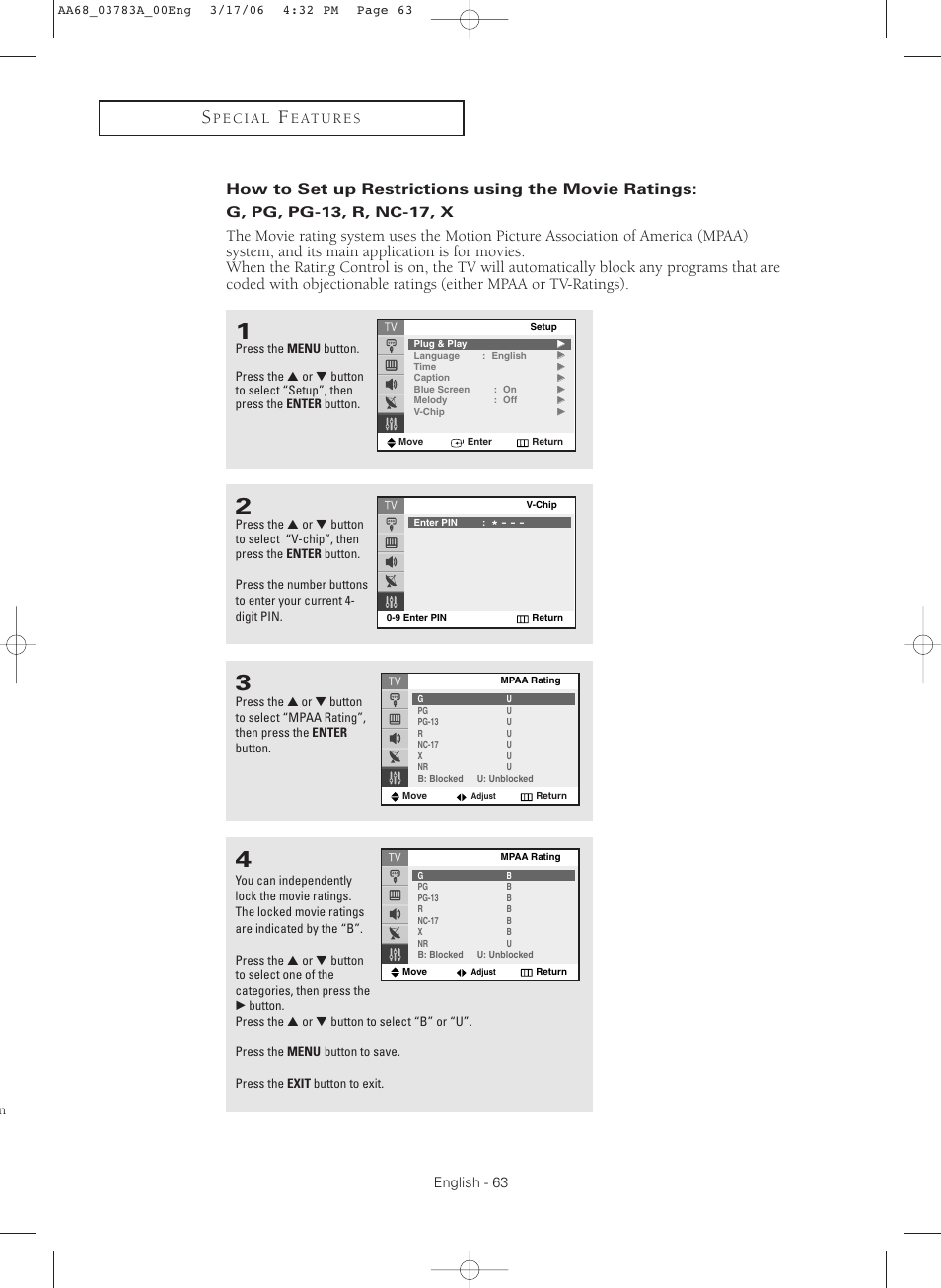 Samsung TXS2783X-XAA User Manual | Page 63 / 72