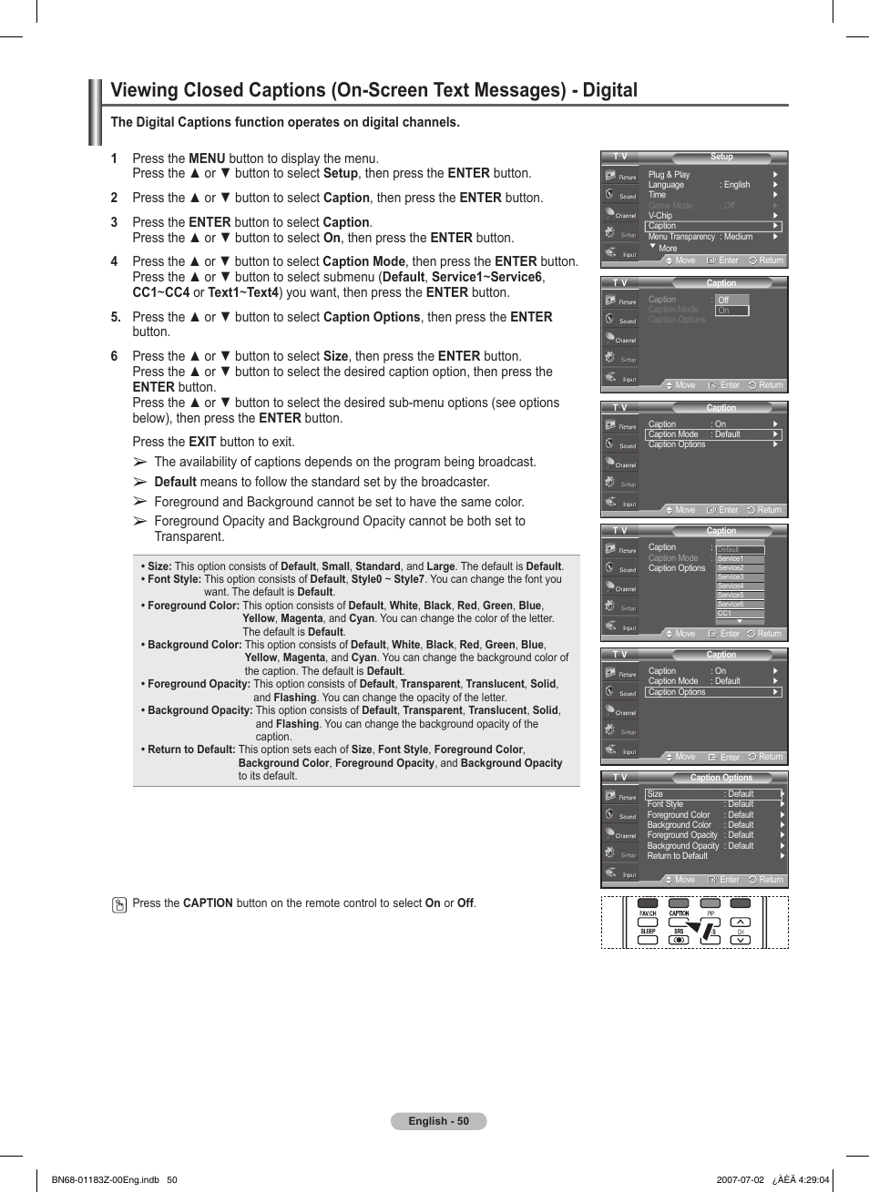 Samsung FPT5884X-XAA User Manual | Page 50 / 250