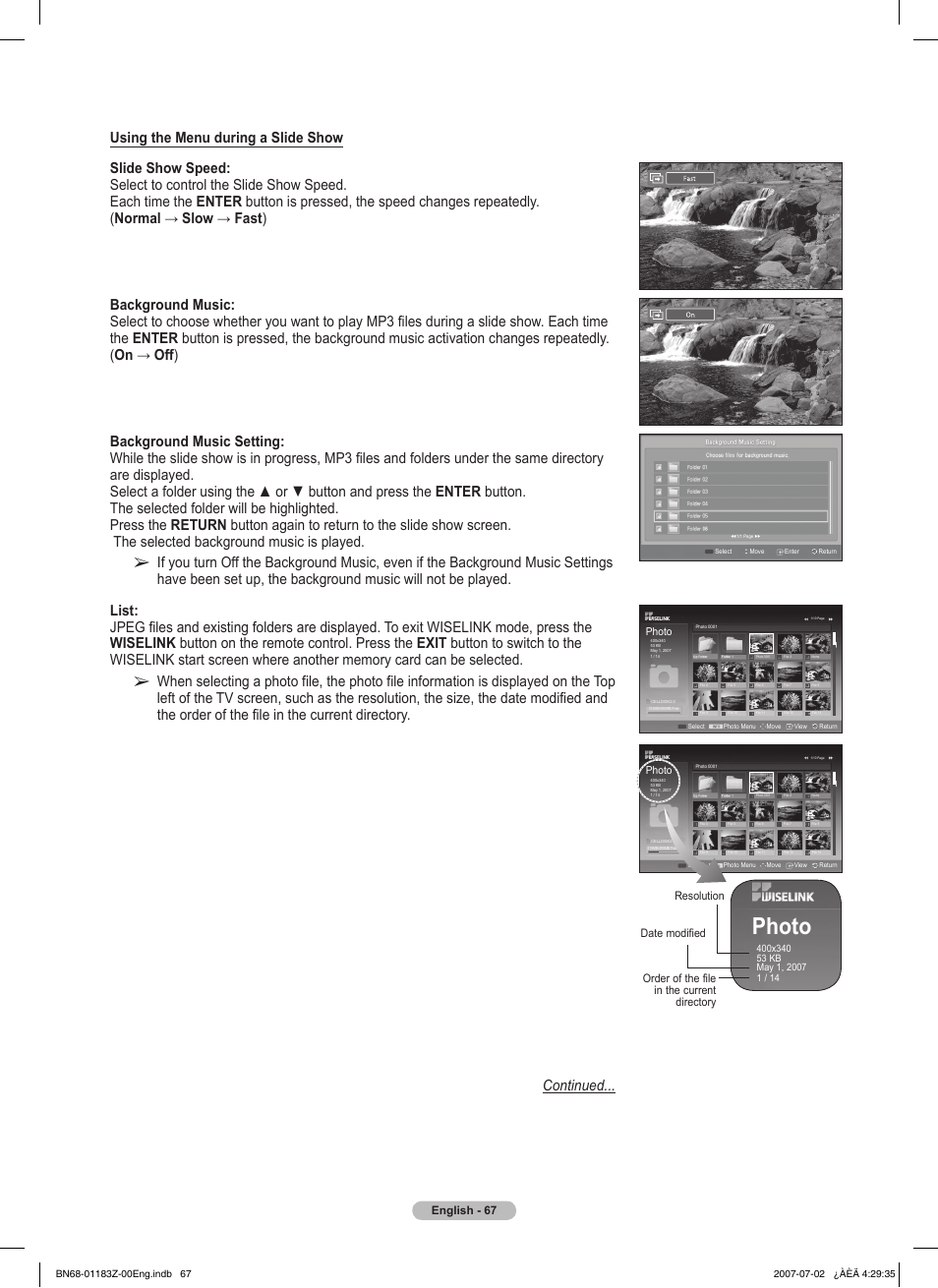Photo | Samsung FPT5884X-XAA User Manual | Page 67 / 250