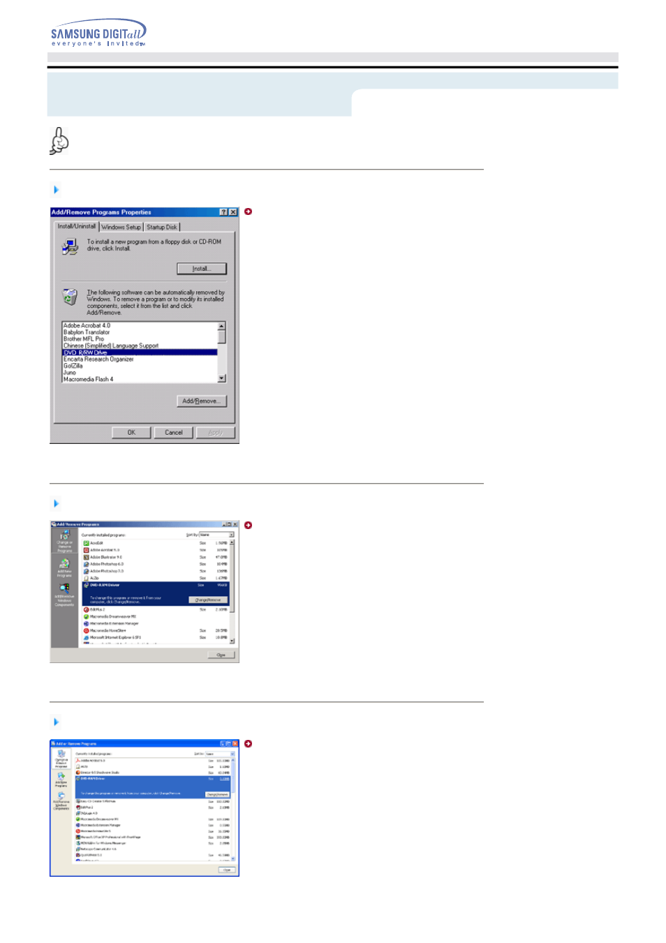 Deleting utilities | Samsung SH-S162L-BEWN User Manual | Page 23 / 32