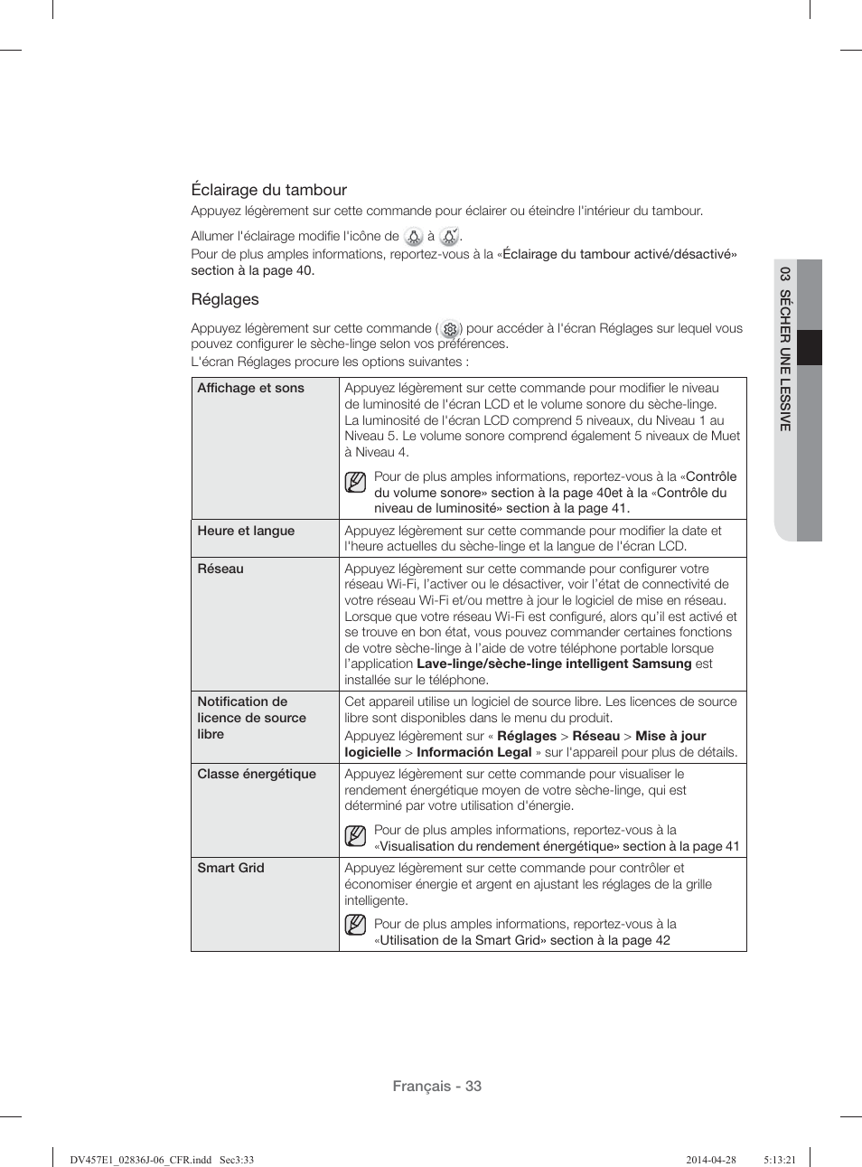 Samsung DV457E1GSGR-A1 User Manual | Page 109 / 228